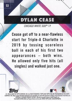 2020 Topps Fire #53 Dylan Cease Back