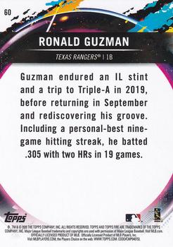 2020 Topps Fire #60 Ronald Guzman Back