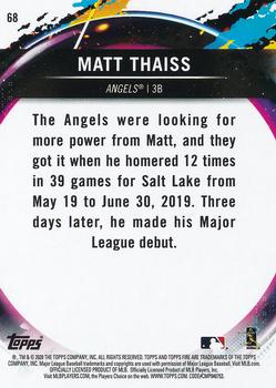 2020 Topps Fire #68 Matt Thaiss Back