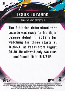 2020 Topps Fire #91 Jesus Luzardo Back