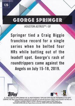 2020 Topps Fire #126 George Springer Back