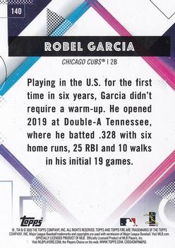 2020 Topps Fire #140 Robel Garcia Back