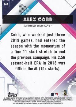2020 Topps Fire #144 Alex Cobb Back