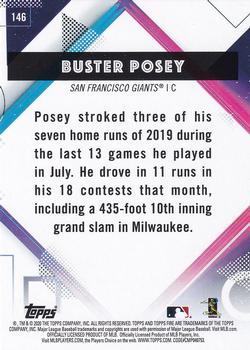 2020 Topps Fire #146 Buster Posey Back