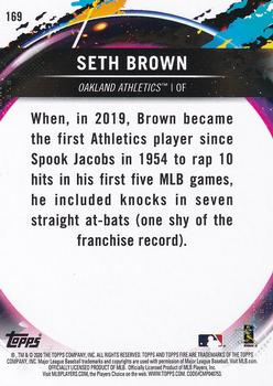 2020 Topps Fire #169 Seth Brown Back