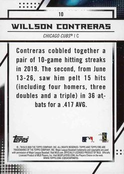 2020 Topps Fire - Gold Minted #10 Willson Contreras Back