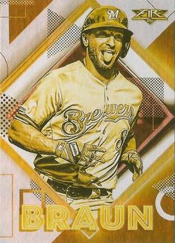 2020 Topps Fire - Gold Minted #52 Ryan Braun Front
