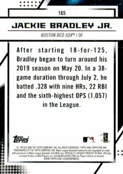 2020 Topps Fire - Gold Minted #165 Jackie Bradley Jr. Back