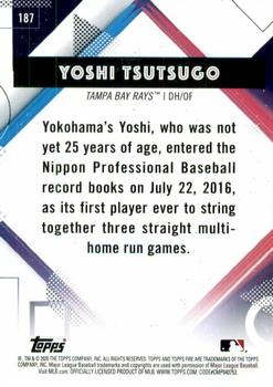 2020 Topps Fire - Flame #187 Yoshi Tsutsugo Back