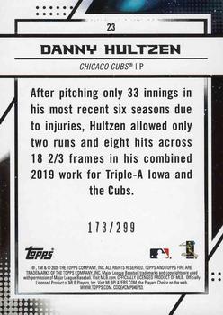 2020 Topps Fire - Orange #23 Danny Hultzen Back
