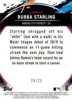 2020 Topps Fire - Magenta #36 Bubba Starling Back