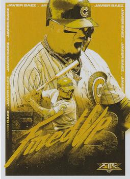 2020 Topps Fire - Fired Up Gold Minted #FIU-7 Javier Baez Front