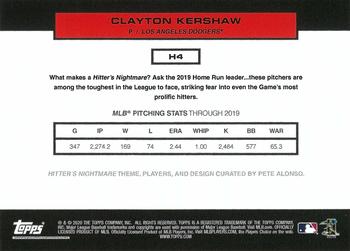 2020 Topps x Pete Alonso - Hitter’s Nightmare #H4 Clayton Kershaw Back