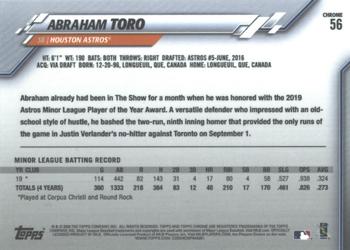 2020 Topps Chrome Ben Baller Edition #56 Abraham Toro Back