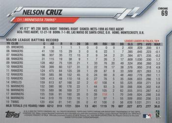2020 Topps Chrome Ben Baller Edition #69 Nelson Cruz Back