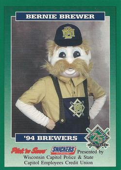 1994 Milwaukee Brewers Police - Wisconsin Capitol Police & State Capitol Employees Credit Union #NNO Bernie Brewer Front