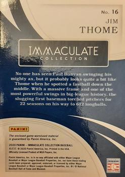 2020 Panini Immaculate Collection - Blue #16 Jim Thome Back