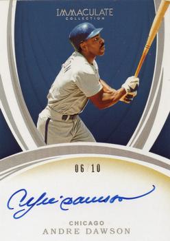 2020 Panini Immaculate Collection - Immaculate Signatures Holo Silver #IS-AD Andre Dawson Front