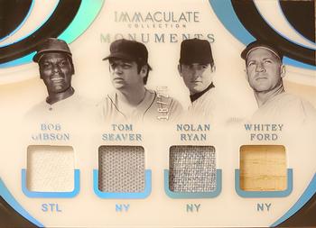 2020 Panini Immaculate Collection - Monuments #M-15 Nolan Ryan / Whitey Ford / Bob Gibson / Tom Seaver Front