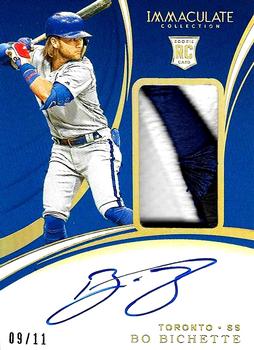 2020 Panini Immaculate Collection - Rookie Patch Autographs Holo Gold #126 Bo Bichette Front