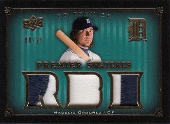 2008 Upper Deck Premier - Swatches Gold 25 #PS-OR Magglio Ordonez Front