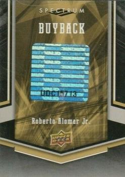2008 Upper Deck Spectrum - Buyback Autographs #RA3 Roberto Alomar / 2003 Sweet Spot Back