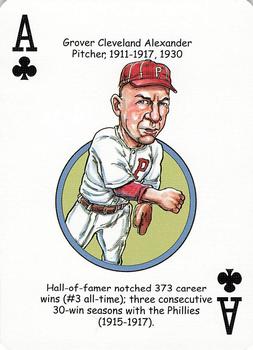 2006 Hero Decks Philadelphia Phillies Baseball Heroes Playing Cards #A♣ Pete Alexander Front
