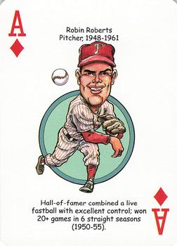 2006 Hero Decks Philadelphia Phillies Baseball Heroes Playing Cards #A♦ Robin Roberts Front