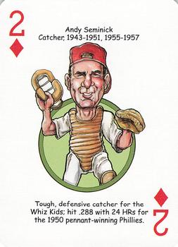 2006 Hero Decks Philadelphia Phillies Baseball Heroes Playing Cards #2♦ Andy Seminick Front