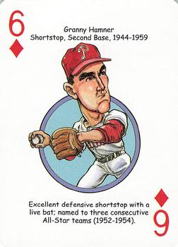 2006 Hero Decks Philadelphia Phillies Baseball Heroes Playing Cards #6♦ Granny Hamner Front