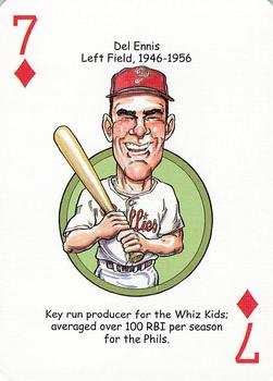 2006 Hero Decks Philadelphia Phillies Baseball Heroes Playing Cards #7♦ Del Ennis Front