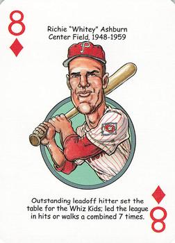 2006 Hero Decks Philadelphia Phillies Baseball Heroes Playing Cards #8♦ Richie Ashburn Front