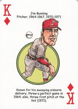 2006 Hero Decks Philadelphia Phillies Baseball Heroes Playing Cards #K♦ Jim Bunning Front