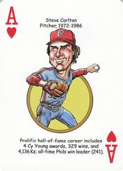 2006 Hero Decks Philadelphia Phillies Baseball Heroes Playing Cards #A♥ Steve Carlton Front