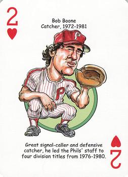 2006 Hero Decks Philadelphia Phillies Baseball Heroes Playing Cards #2♥ Bob Boone Front