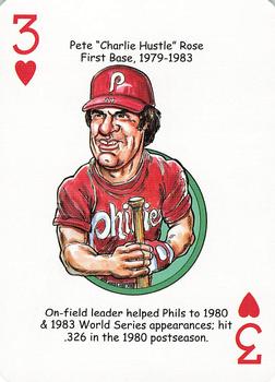 2006 Hero Decks Philadelphia Phillies Baseball Heroes Playing Cards #3♥ Pete Rose Front