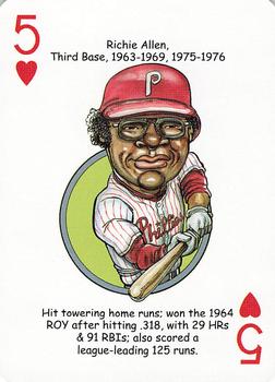 2006 Hero Decks Philadelphia Phillies Baseball Heroes Playing Cards #5♥ Richie Allen Front