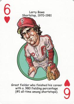 2006 Hero Decks Philadelphia Phillies Baseball Heroes Playing Cards #6♥ Larry Bowa Front