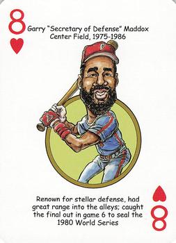 2006 Hero Decks Philadelphia Phillies Baseball Heroes Playing Cards #8♥ Garry Maddox Front