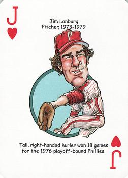 2006 Hero Decks Philadelphia Phillies Baseball Heroes Playing Cards #J♥ Jim Lonborg Front