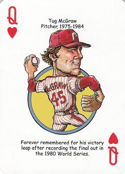 2006 Hero Decks Philadelphia Phillies Baseball Heroes Playing Cards #Q♥ Tug McGraw Front