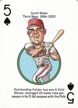 2006 Hero Decks Philadelphia Phillies Baseball Heroes Playing Cards #5♠ Scott Rolen Front