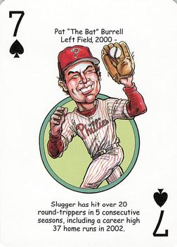 2006 Hero Decks Philadelphia Phillies Baseball Heroes Playing Cards #7♠ Pat Burrell Front