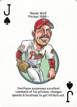 2006 Hero Decks Philadelphia Phillies Baseball Heroes Playing Cards #J♠ Randy Wolf Front