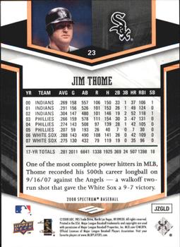 2008 Upper Deck Spectrum - Orange #23 Jim Thome Back