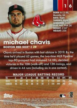 2020 Stadium Club - Red Foil #16 Michael Chavis Back
