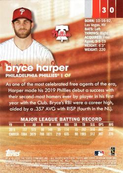 2020 Stadium Club - Red Foil #30 Bryce Harper Back