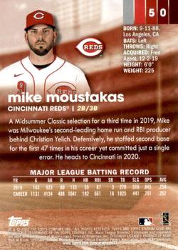 2020 Stadium Club - Red Foil #50 Mike Moustakas Back