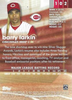 2020 Stadium Club - Red Foil #102 Barry Larkin Back