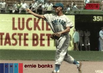 2020 Stadium Club - Red Foil #110 Ernie Banks Front
